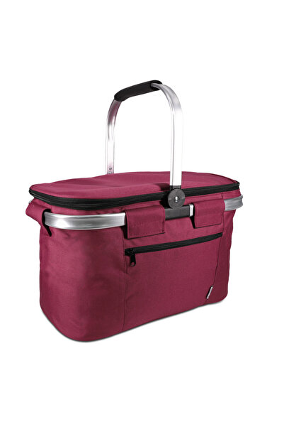 Navaris Geantă de picnic pliabilă cu mâner, 27 L, izolată, Bordeaux, 45859.13