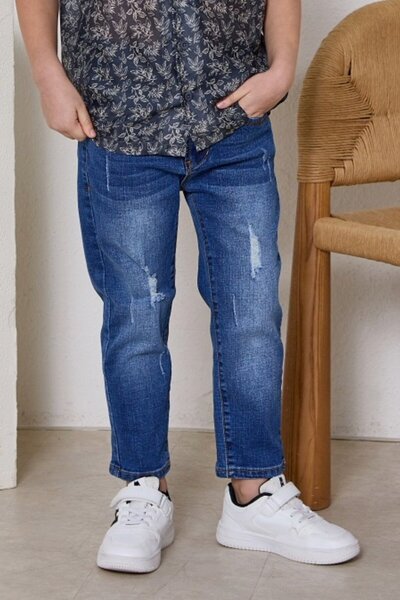 Alesaei-mondo tondo بنطلون جينز ولادي 4009