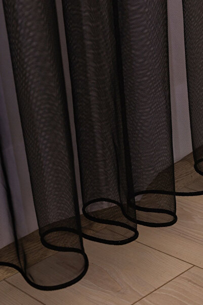 perdem kapımda ستارة تول سوداء ذات نمط عادي لا تحتاج للكي ولا تتجعد مع خياطة ...