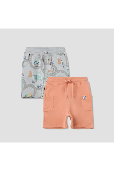 Juniors Printed Shorts with Pockets - Set of 2