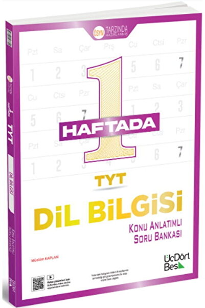 Bi bigelio ÜçDörtBeş TYT 1 Haftada Dil Bilgisi Konu Anlatımlı Soru Bankası Üç...