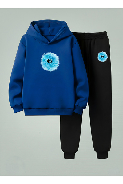 LORVEX Дитячий худі з капюшоном - Спортивний костюм ME з принтом, 3 нитки, ша...