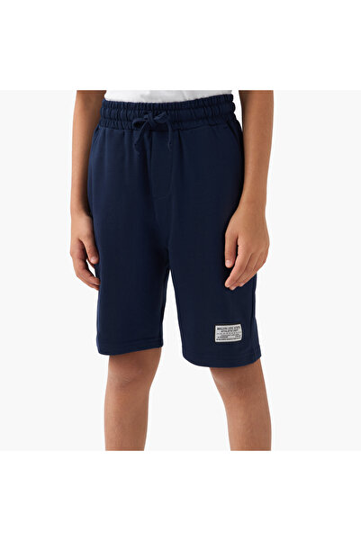Juniors Solid Shorts with Drawstring Closure and Pockets