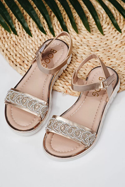 Zaira Χρυσά σανδάλια για κορίτσια από οικολογικό δέρμα Arden2 #21911 - 36
