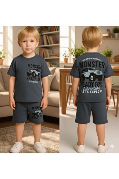 FURKYY طقم صيفي للأولاد يتكون من قميص علوي وشورت