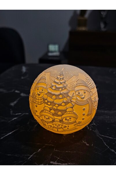 Store Yılbaşı Ledli Küre Kardan adam Hediye Dekorasyon