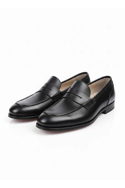 UZR Men's Genuine Leather Classic Wedding Shoes with Bow and Braid Detail