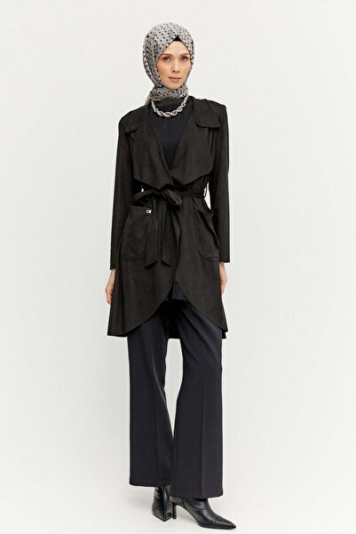 Setrms Ceket Yakalı Süet Görünümlü Kap