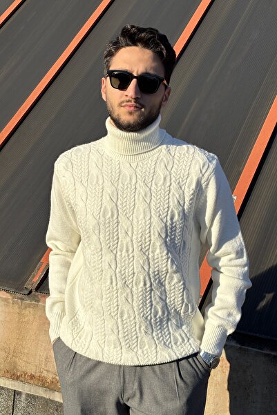 inpool Men'S, Old Money Culture, Full Turtleneck, Wool, Regular Fit, Hi-Quality Sweater 25Pltk22