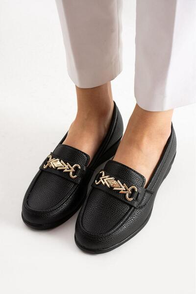 SWORD Women's Ballerina Shoes with Orthopedic Sole and Chain Detail