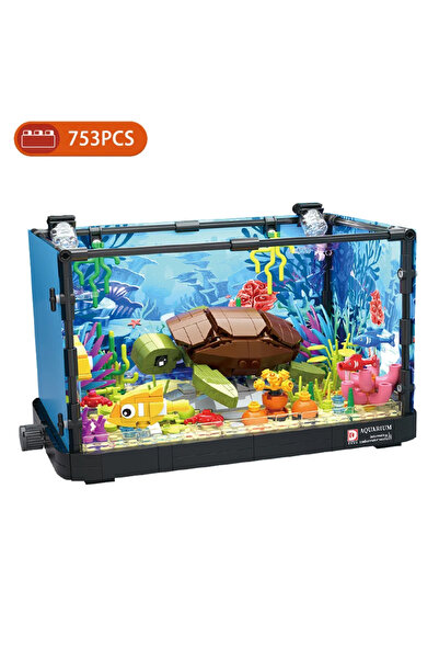 Choice مجموعة بناء حوض أسماك على شكل سلحفاة بحرية بدون صندوق، تتضمن سلحفاة بح...