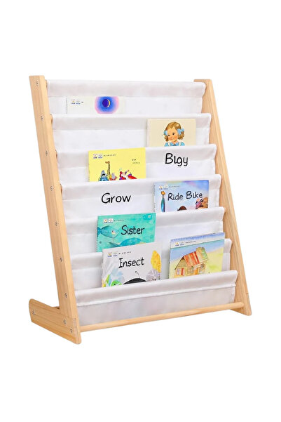 GINGER HOME Organizer for children's books/magazines Natur with 6 shelves, dimensions 64x30x79 cm