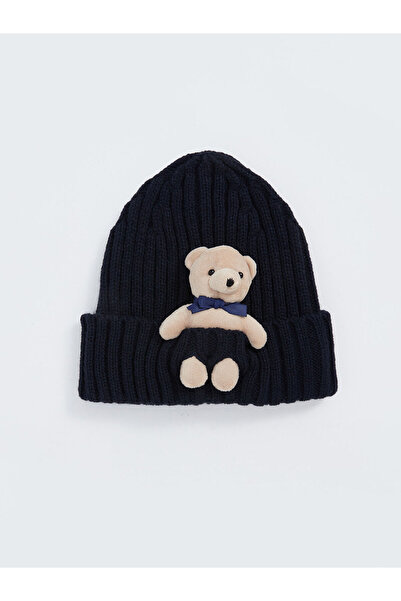 LC Waikiki LCW ACCESSORIES Beretă pentru băiat cu ursuleț de pluș (W4)