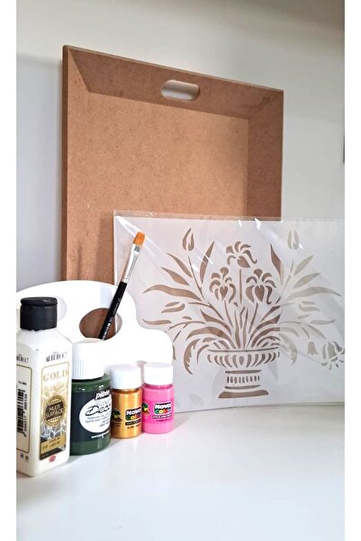 Erdal Ahşap AHŞAP TEPSİ BOYAMA SETİ