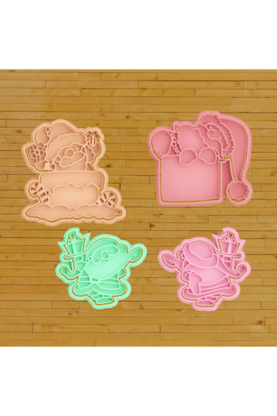 Lena Gift Store Christmas Cookie Cake Candy Dough Mold Set of 4