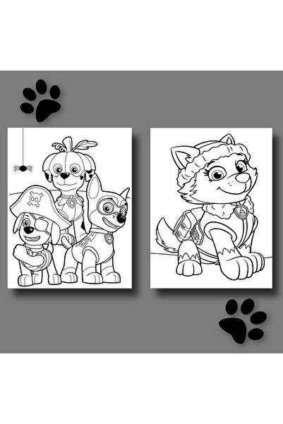 Nickelodeonn Patrula Catelusilor - Carte de Colorat pentru Copii - 50 de Desene Simpatice si Creative