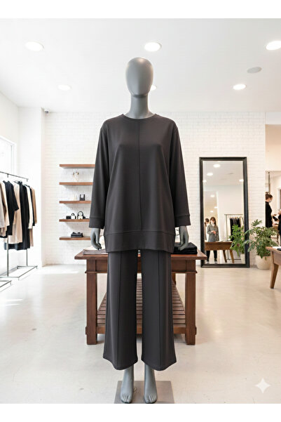 fariza tekstil Modest Wear Two-Piece Set with Ribbed Detail