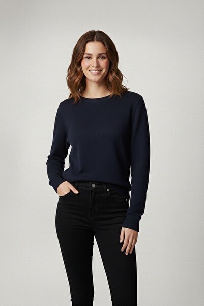 Wekame Pulover de tricotat moale guler rotund pentru femei