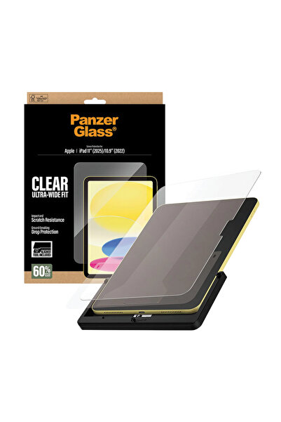 Panzer Glass واقي شاشة PanzerGlass Fastfit Tool لأجهزة iPad 11 بوصة (2025) و iPad 10.9 بوصة (2022) - مقاس عريض للغاية - شفاف