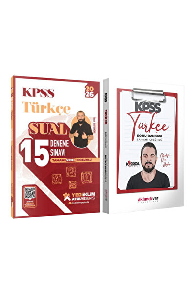 Yediiklim Yayınları KPSS 2026 Türkçe SUAL 15 Deneme Sınavı+ Kasırga Türkçe So...
