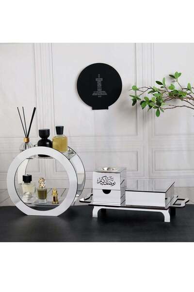 Story of candle مبخره بخور عليها عبارة رمضان كريم مع استاند منظم للعطور و صند...