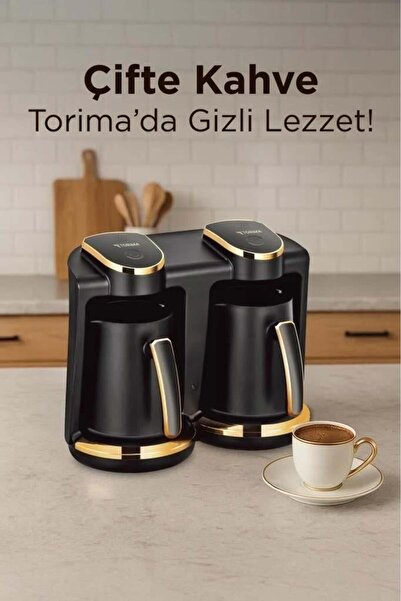 Torima 202 Double Sesli Komut Türk Kahvesi Makinesi 250ml+250ml 8 Fincan Kapasiteli