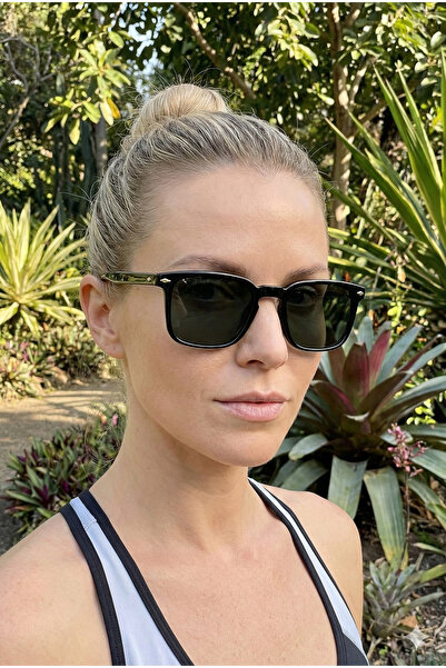 TARSS Julian Black Square Bone Sunglasses