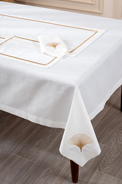 Koza Home سجادة مفردة مطرزة باللون الذهبي من آيريس 45×145 2554