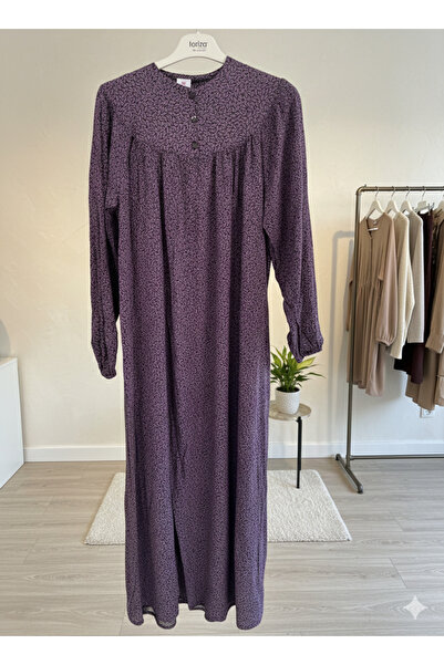 fariza tekstil Rochie musulmană din țesătură de viscoză cu șnururi