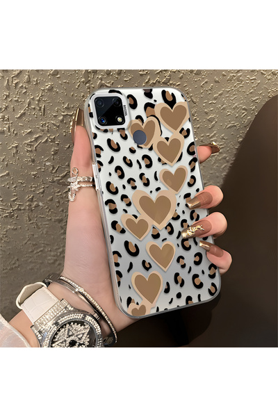 Hontinga حافظة متوافقة مع هاتف Realme C25S بنمط pardus، حافظة هاتف صلبة مضادة...