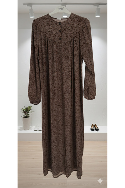 fariza tekstil Φόρεμα χιτζάμπ από ύφασμα βισκόζης με κορδόνια