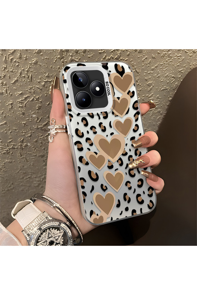 Hontinga حافظة متوافقة مع هاتف Realme C51 بنمط pardus، حافظة هاتف صلبة مضادة ...