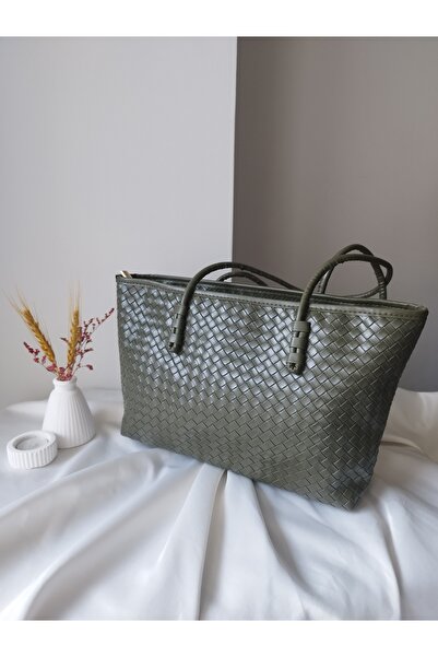 VivazzaLuxe Vintage Model Knitted Pattern Leather Large Size Women's Hand, Ar...