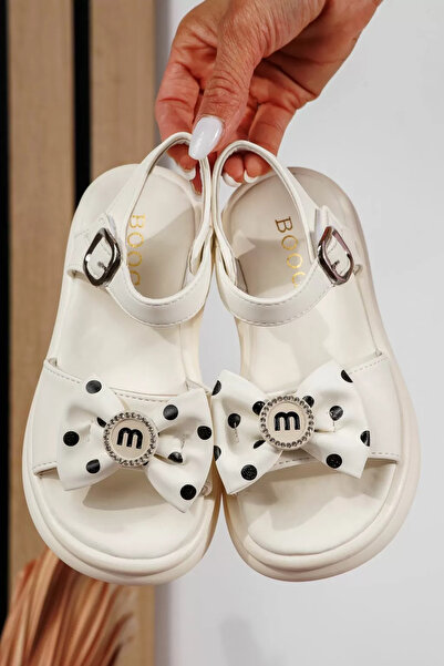 Zaira Sandale fete albe din piele ecologica Alice #21888 - 30