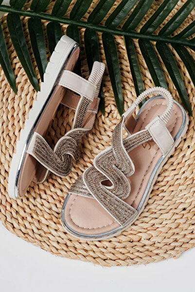 Zaira Μπεζ σανδάλια για κορίτσια από οικολογικό δέρμα Anda #21901 - 30