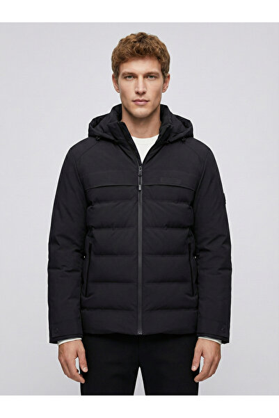 DYNAMO Erkek Kapüşonlu Kaz Tüyü Mont