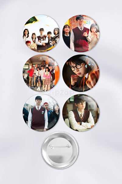 ZipZap مجموعة شارات زينة للحقائب مستوحاة من المسلسلات الكورية (6 قطع)