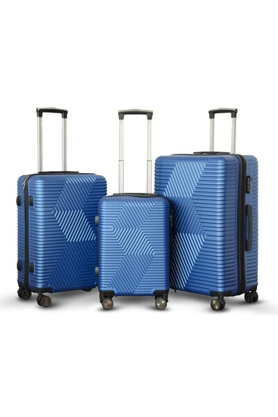 ZAAPPY طقم حقائب سفر من ثلاث قطع (20/24/28 بوصة) مصنوعة من مادة ABS خفيفة الوزن ذات غلاف صلب، مزودة بقفل برقم سري.