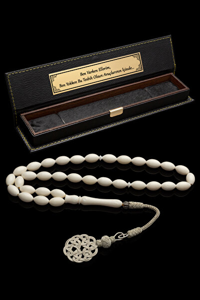 OTTOTESBİH Certified Trabzon Kazaz Tasseled 7X11Mm Camel Bone Prayer Beads