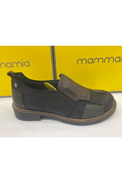 Mammamia Women's Genuine Leather Daily Orthopedic Laceless Classic Style Shoes 3770