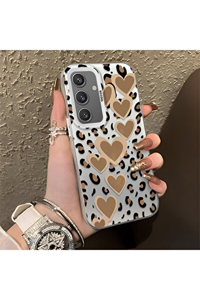 Hontinga حافظة متوافقة مع هاتف سامسونج جالاكسي S24 بنمط باردوس، حافظة هاتف صل...