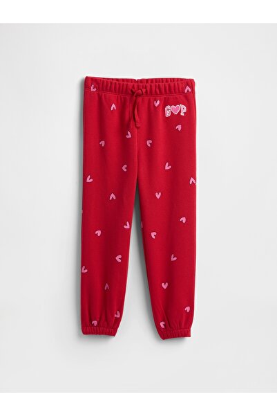 GAP Kız Bebek Kırmızı Relaxed Pull-On Logo Eşofman Altı