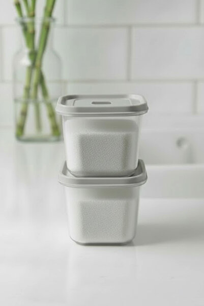 Kitchen Life حاوية منظفات كبيرة الحجم مفرغة من الهواء ومقاومة للتسرب سعة 2000 مل - صندوق دقيق وطعام بغطاء ناعم