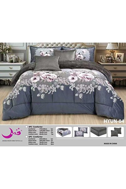 Moon Winter velvet bedspread for two people