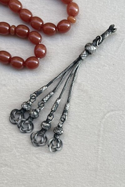 KAZZAZE Tassel de rugăciune cu noduri de Trabzon, realizat manual din argint ...