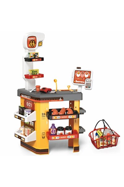 mavio Children's supermarket shopping set, 52 accessories, lights and sounds, height 85 cm