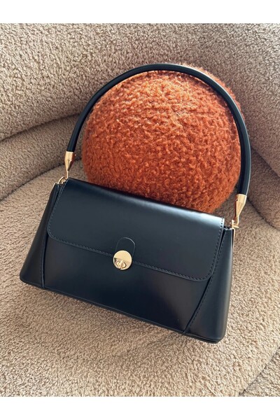 Beshora حقيبة يد وكتف نسائية من لولو باللون الأسود غير اللامع