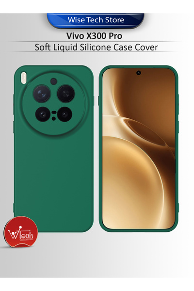Wtech غطاء حماية من السيليكون السائل الناعم لهاتف فيفو X300 برو 5G 2025