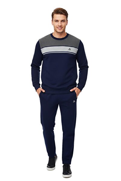 BAGLAN Set de trening pentru bărbați cu 3 fire cu gâtul în formă de O 3295 BG...