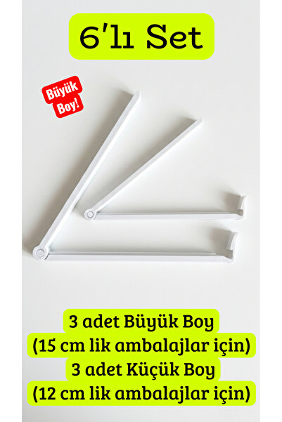 XL Paket Kapatıcı Mandal Seti - 6 Adet - Menteşeli Dayanıklı Yapı - Cips ve Bakliyat İçin